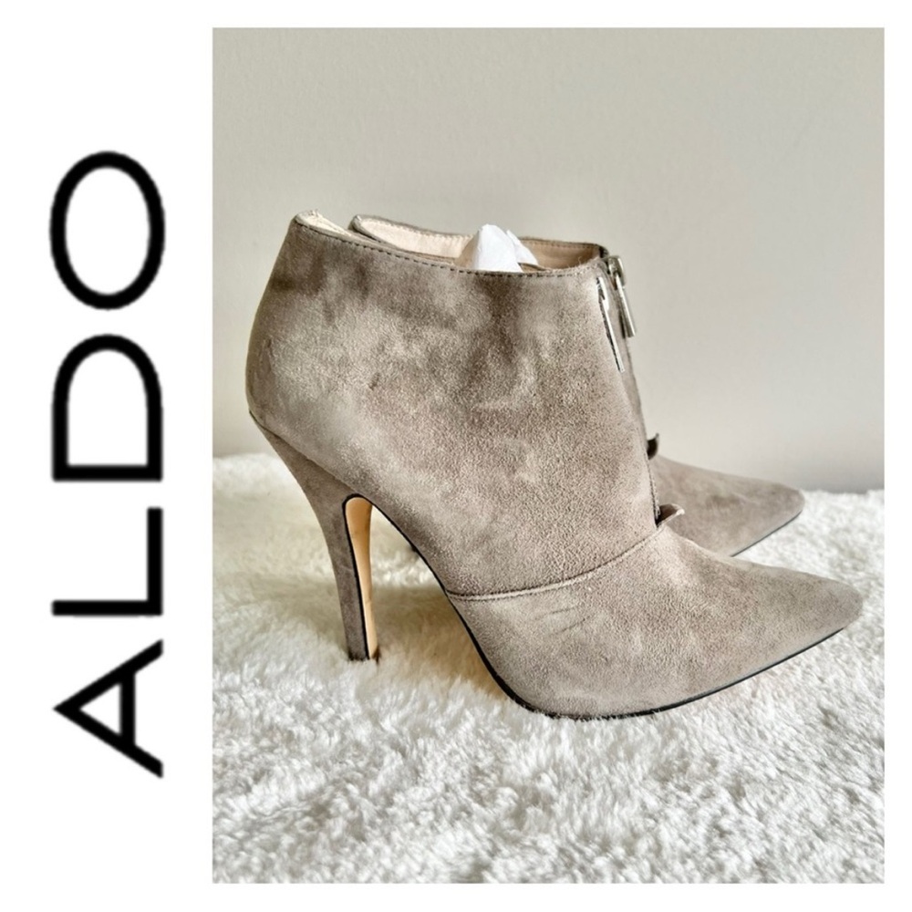 ALDO Women's Gray Suede Ankle Boots